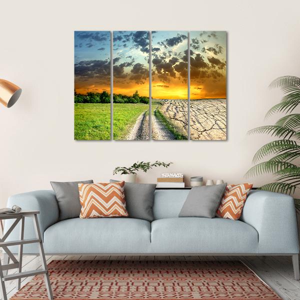 Global Warming Effect Canvas Wall Art-4 Horizontal-Gallery Wrap-34" x 24"-Tiaracle