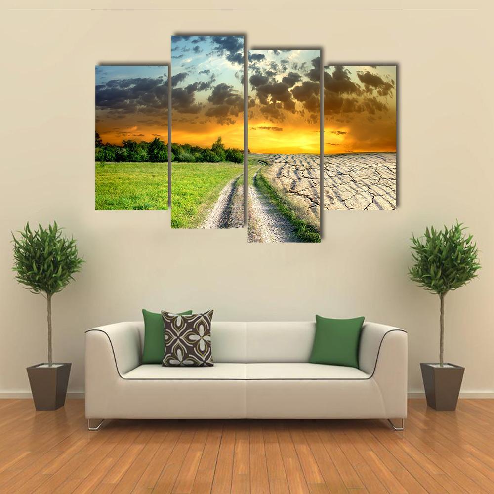 Global Warming Effect Canvas Wall Art-4 Pop-Gallery Wrap-50" x 32"-Tiaracle
