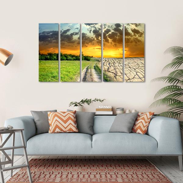 Global Warming Effect Canvas Wall Art-5 Horizontal-Gallery Wrap-22" x 12"-Tiaracle