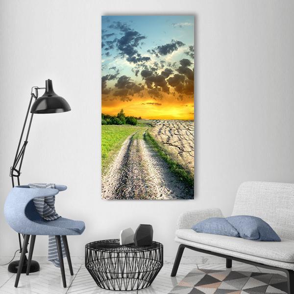 Global Warming Effect Vertical Canvas Wall Art-1 Vertical-Gallery Wrap-12" x 24"-Tiaracle