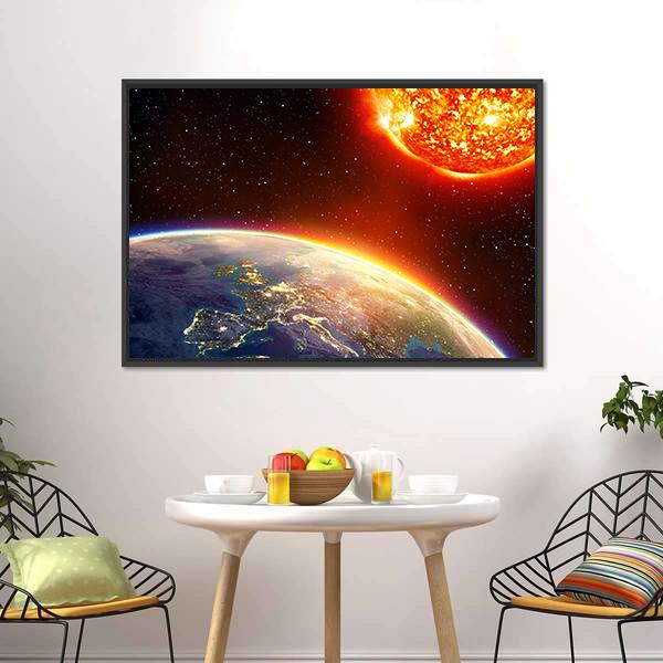 Global Warming In Europe Canvas Wall Art-3 Horizontal-Gallery Wrap-25" x 16"-Tiaracle