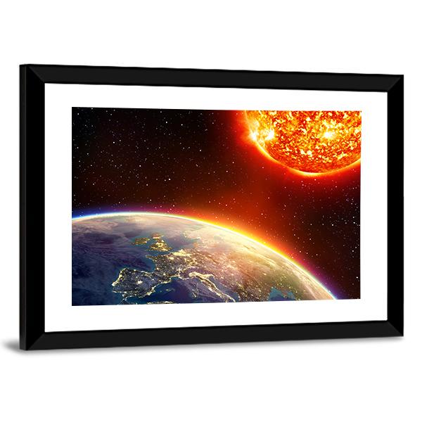 Global Warming In Europe Canvas Wall Art-3 Horizontal-Gallery Wrap-25" x 16"-Tiaracle