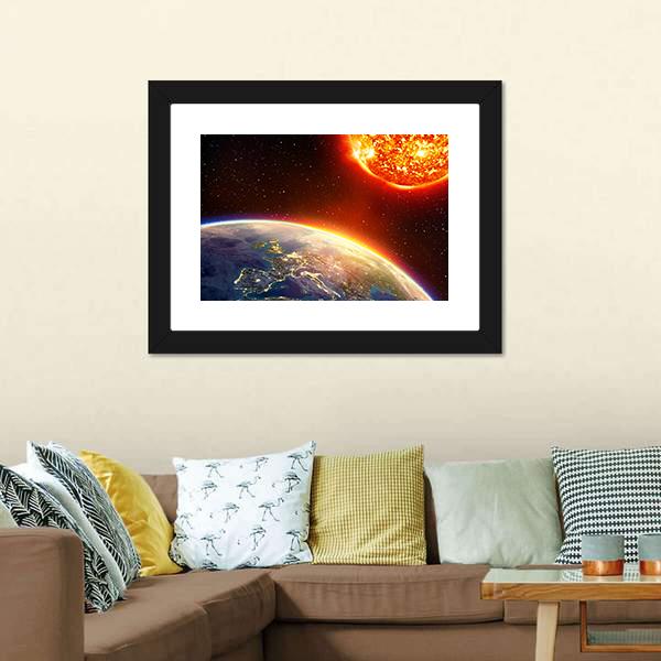 Global Warming In Europe Canvas Wall Art-3 Horizontal-Gallery Wrap-25" x 16"-Tiaracle