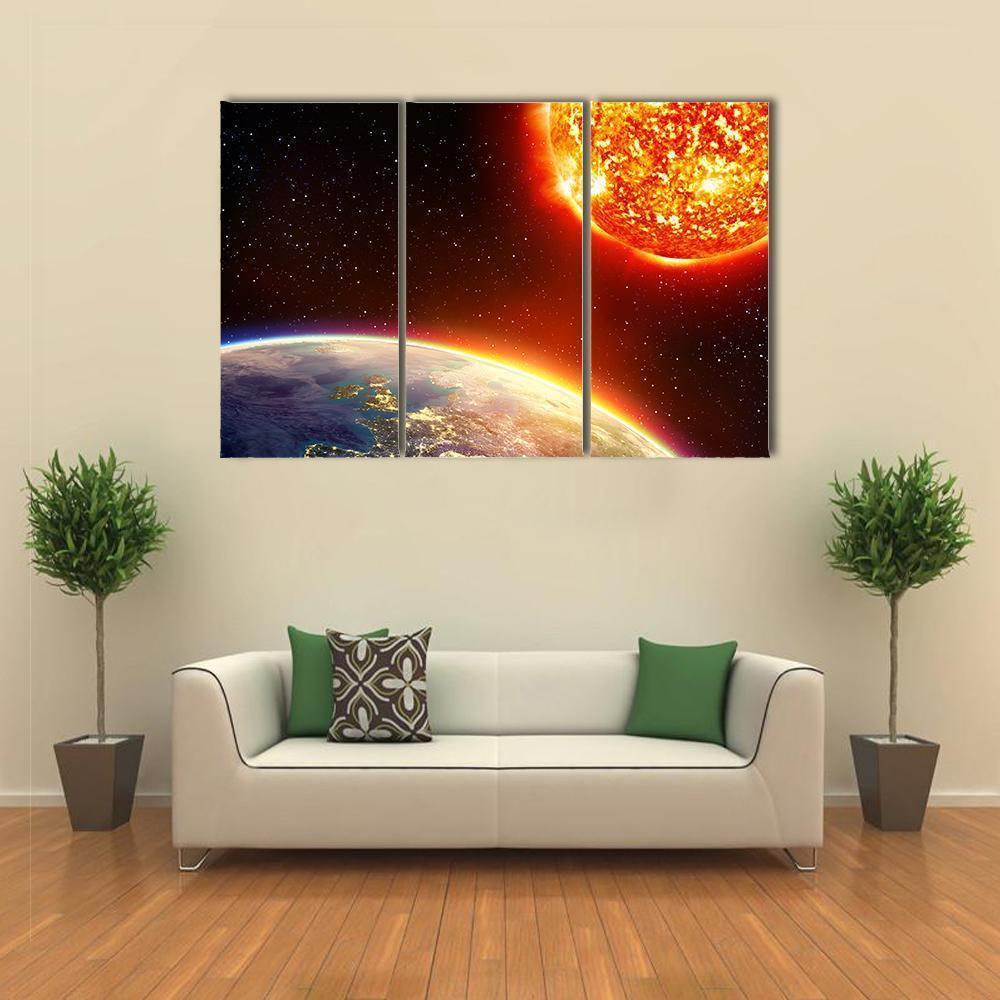 Global Warming In Europe Canvas Wall Art-3 Horizontal-Gallery Wrap-37" x 24"-Tiaracle