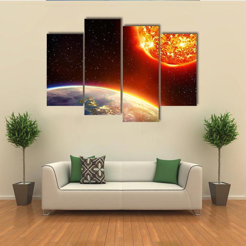 Global Warming In Europe Canvas Wall Art-4 Pop-Gallery Wrap-50" x 32"-Tiaracle