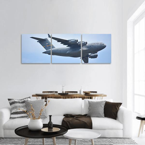 C-17 Globemaster III Panoramic Canvas Wall Art-3 Piece-25" x 08"-Tiaracle