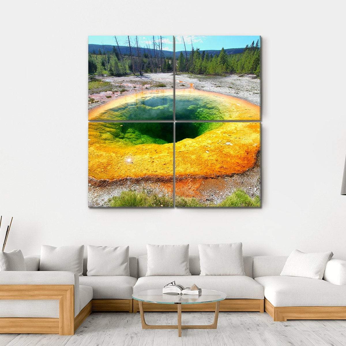 Morning Glory Pool Canvas Wall Art-4 Square-Gallery Wrap-17" x 17"-Tiaracle