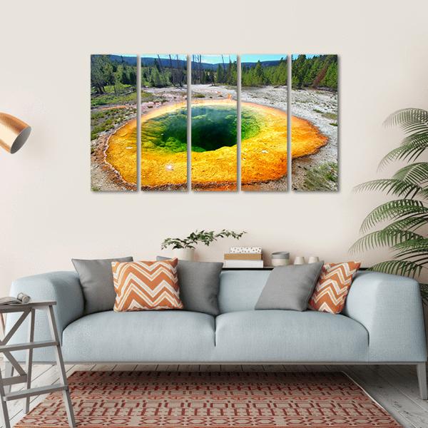 Morning Glory Pool Canvas Wall Art-5 Horizontal-Gallery Wrap-22" x 12"-Tiaracle