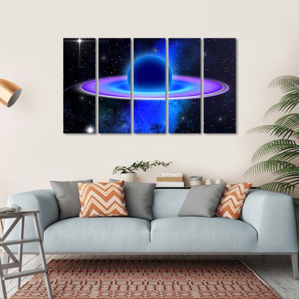 Glowing Black Hole Canvas Wall Art-5 Horizontal-Gallery Wrap-22" x 12"-Tiaracle