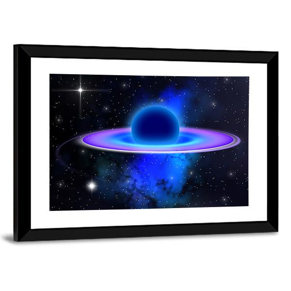 Glowing Black Hole Canvas Wall Art-5 Horizontal-Gallery Wrap-22" x 12"-Tiaracle