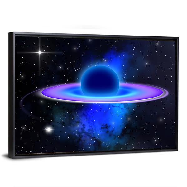 Glowing Black Hole Canvas Wall Art-5 Horizontal-Gallery Wrap-22" x 12"-Tiaracle