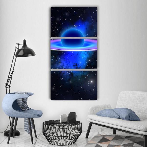 Glowing Black Hole Vertical Canvas Wall Art-3 Vertical-Gallery Wrap-12" x 25"-Tiaracle