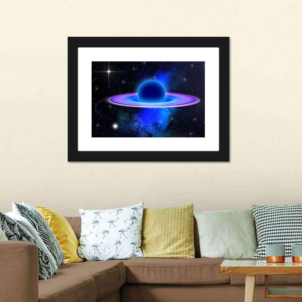 Glowing Black Hole Vertical Canvas Wall Art-3 Vertical-Gallery Wrap-12" x 25"-Tiaracle