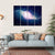 Glowing Galaxy Against Black Space Canvas Wall Art-4 Horizontal-Gallery Wrap-34" x 24"-Tiaracle