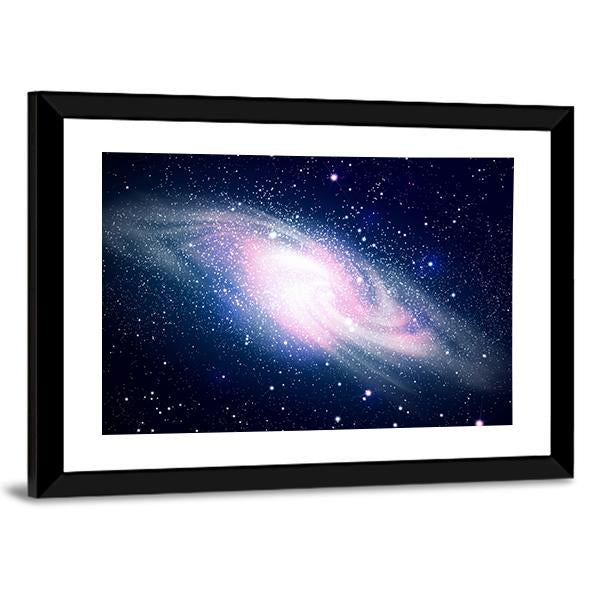 Glowing Galaxy &amp; Stars Canvas Wall Art-5 Horizontal-Gallery Wrap-22" x 12"-Tiaracle