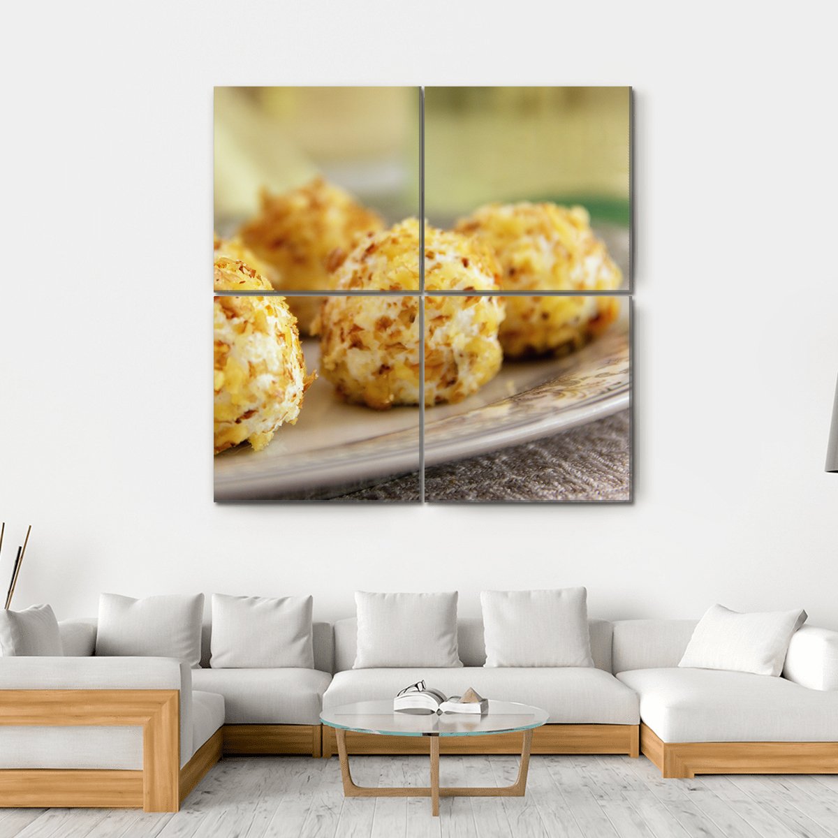 Goat Cheese Balls Canvas Wall Art-4 Square-Gallery Wrap-17&quot; x 17&quot;-Tiaracle