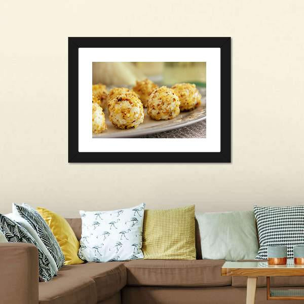 Goat Cheese Balls Canvas Wall Art-3 Horizontal-Gallery Wrap-25" x 16"-Tiaracle