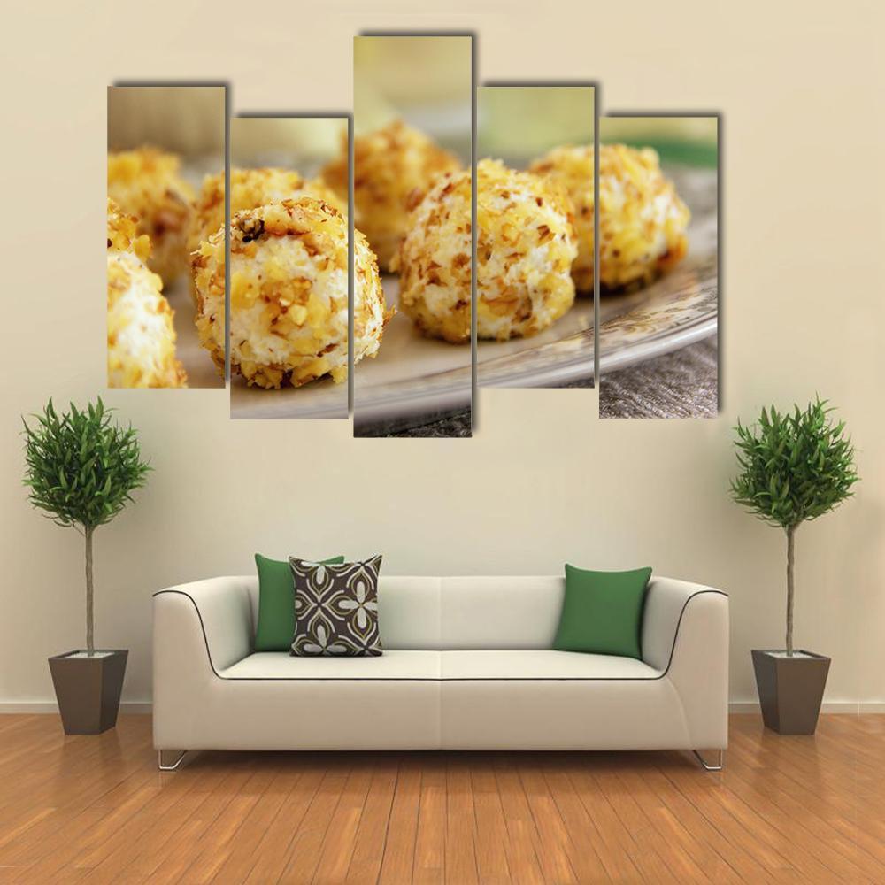 Goat Cheese Balls Canvas Wall Art-5 Pop-Gallery Wrap-47" x 32"-Tiaracle