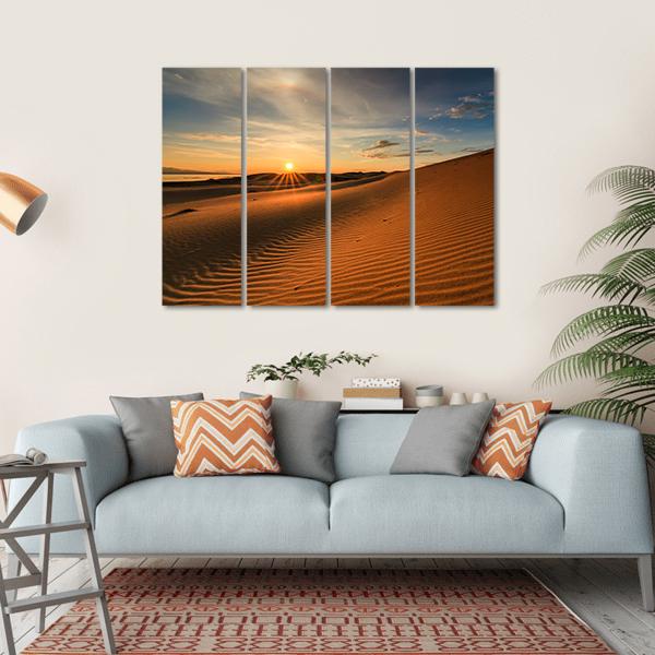 Gobi Desert In Mongolia Canvas Wall Art-4 Horizontal-Gallery Wrap-34" x 24"-Tiaracle