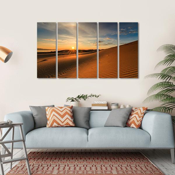 Gobi Desert In Mongolia Canvas Wall Art-5 Horizontal-Gallery Wrap-22" x 12"-Tiaracle