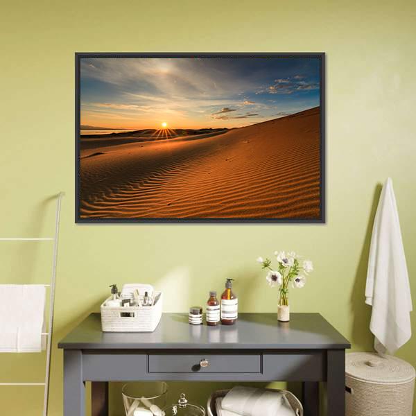Gobi Desert In Mongolia Canvas Wall Art-1 Piece-Floating Frame-24" x 16"-Tiaracle