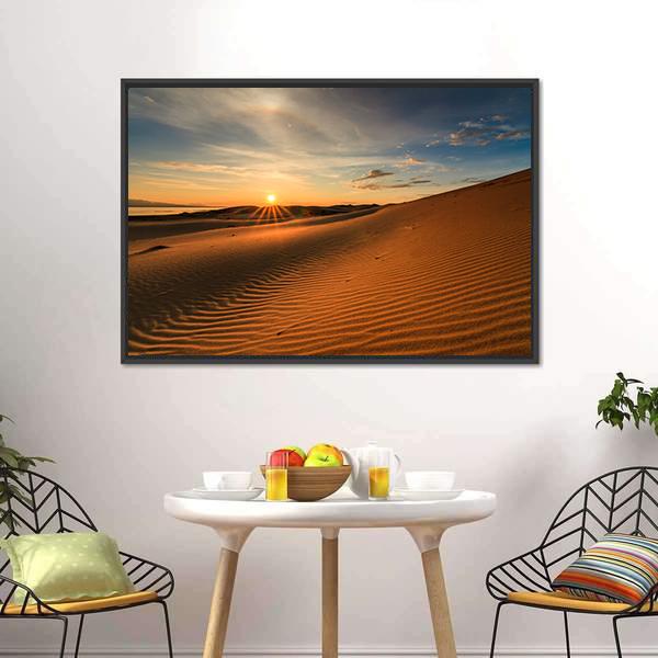 Gobi Desert In Mongolia Canvas Wall Art-3 Horizontal-Gallery Wrap-25" x 16"-Tiaracle