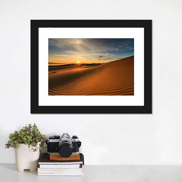 Gobi Desert In Mongolia Canvas Wall Art-1 Piece-Framed Print-20" x 16"-Tiaracle