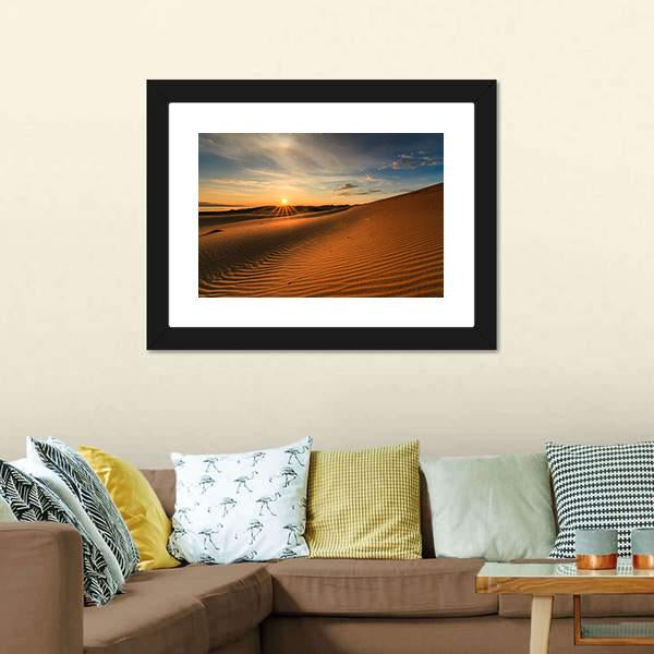 Gobi Desert In Mongolia Canvas Wall Art-3 Horizontal-Gallery Wrap-25" x 16"-Tiaracle