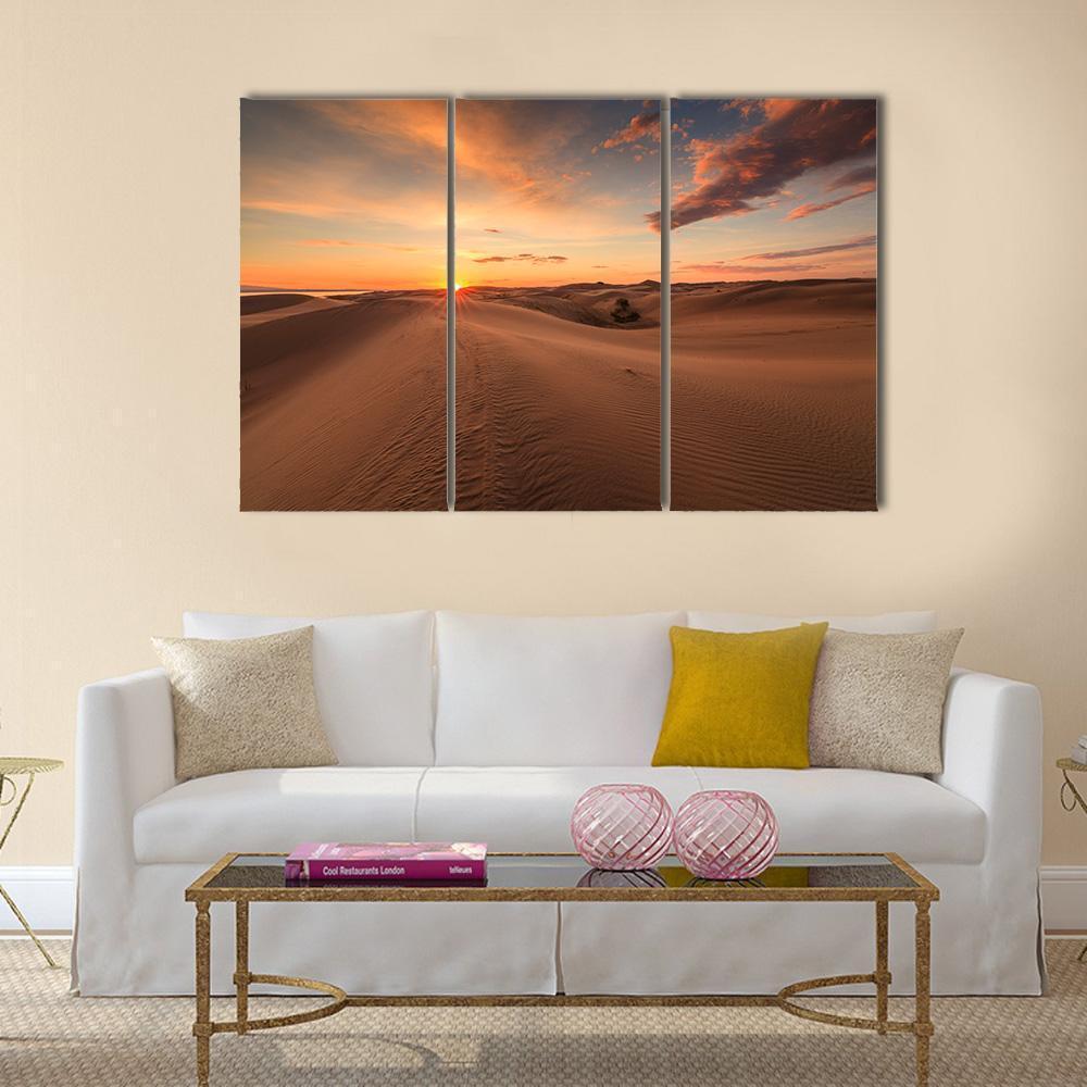 Gobi Desert Canvas Wall Art-3 Horizontal-Gallery Wrap-37" x 24"-Tiaracle