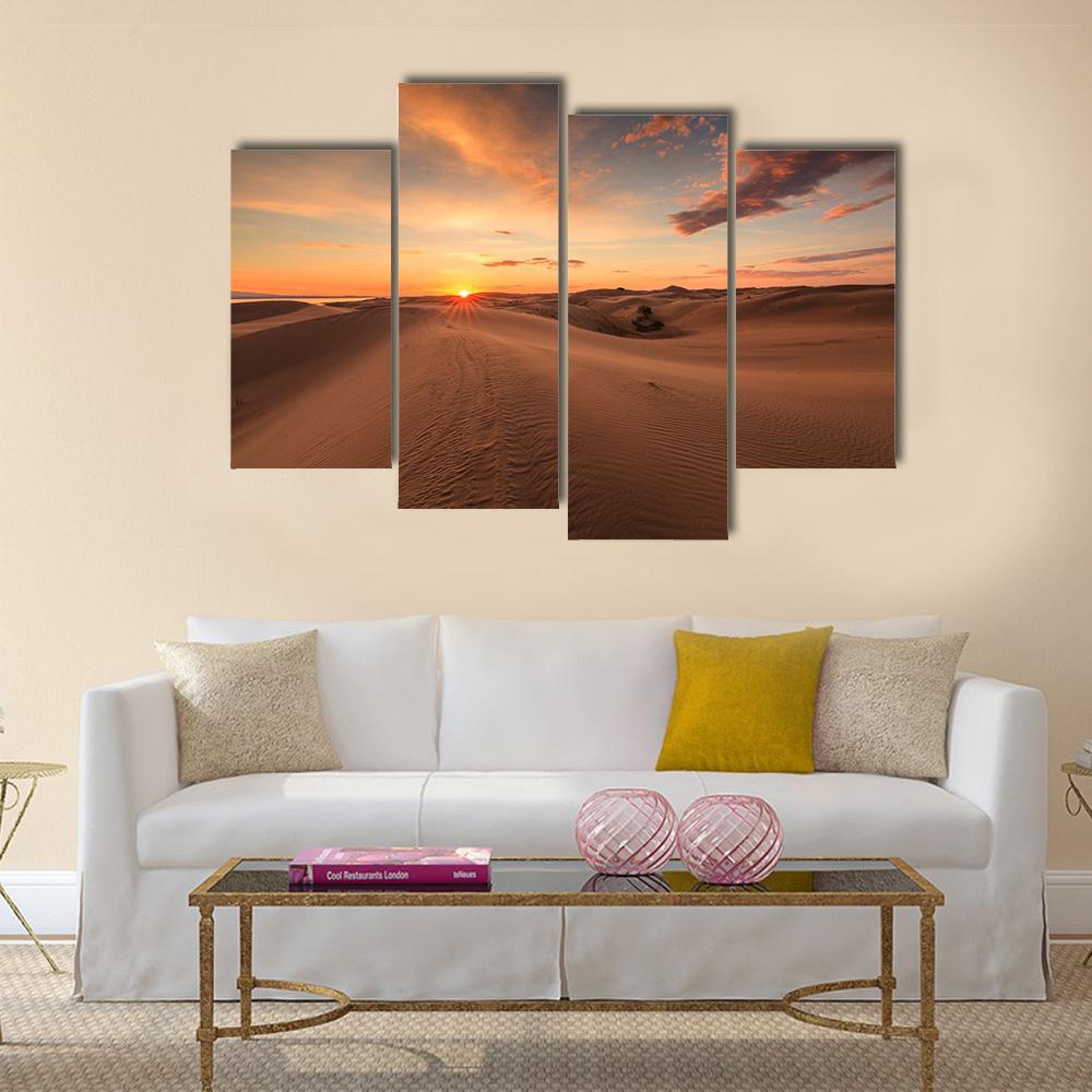Gobi Desert Canvas Wall Art-4 Pop-Gallery Wrap-50" x 32"-Tiaracle