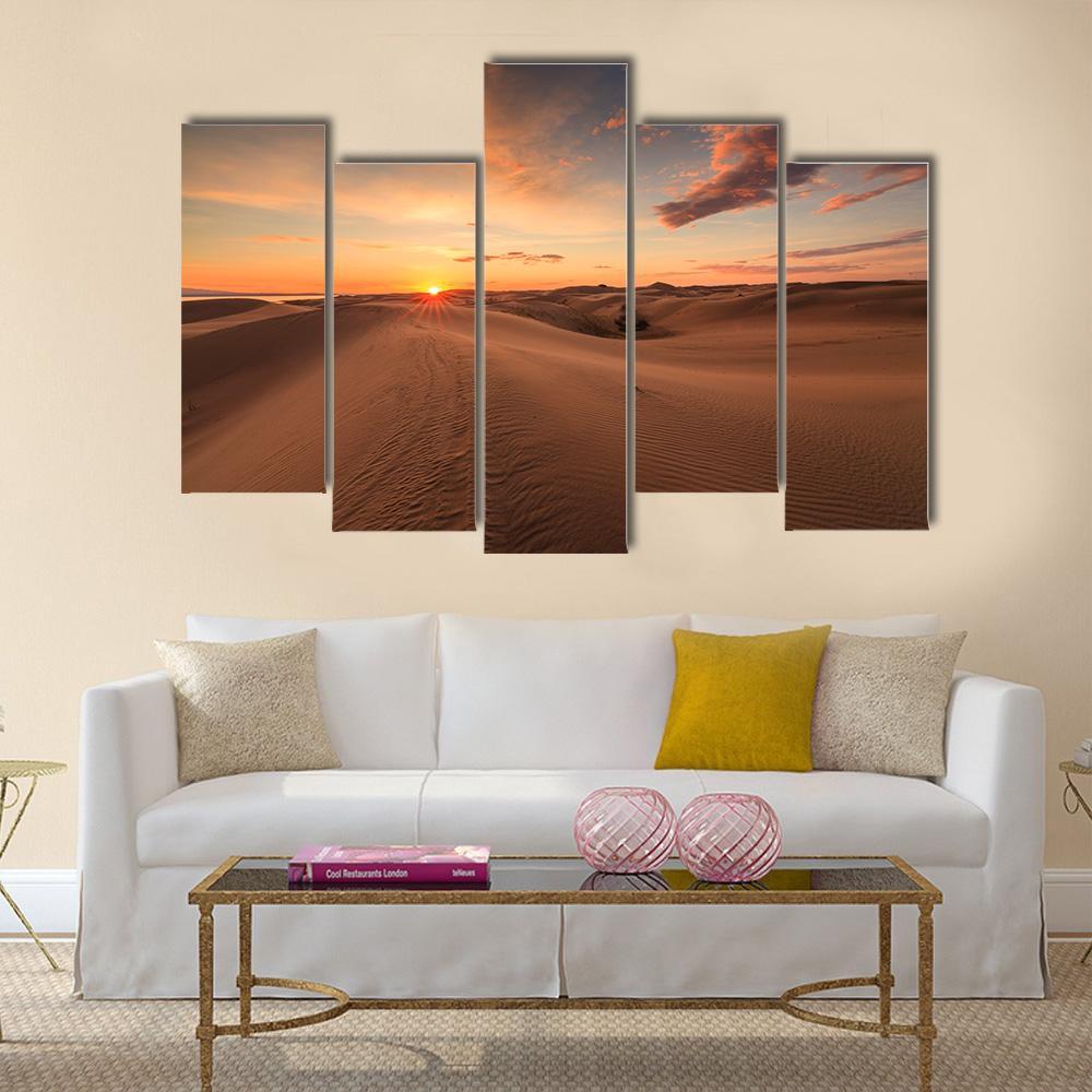 Gobi Desert Canvas Wall Art-5 Pop-Gallery Wrap-47" x 32"-Tiaracle