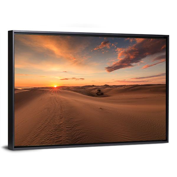 Gobi Desert Canvas Wall Art-3 Horizontal-Gallery Wrap-25" x 16"-Tiaracle