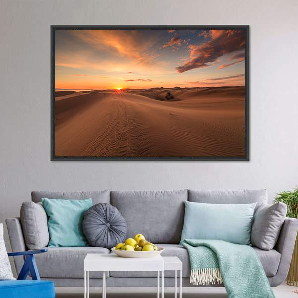 Gobi Desert Canvas Wall Art-3 Horizontal-Gallery Wrap-25" x 16"-Tiaracle