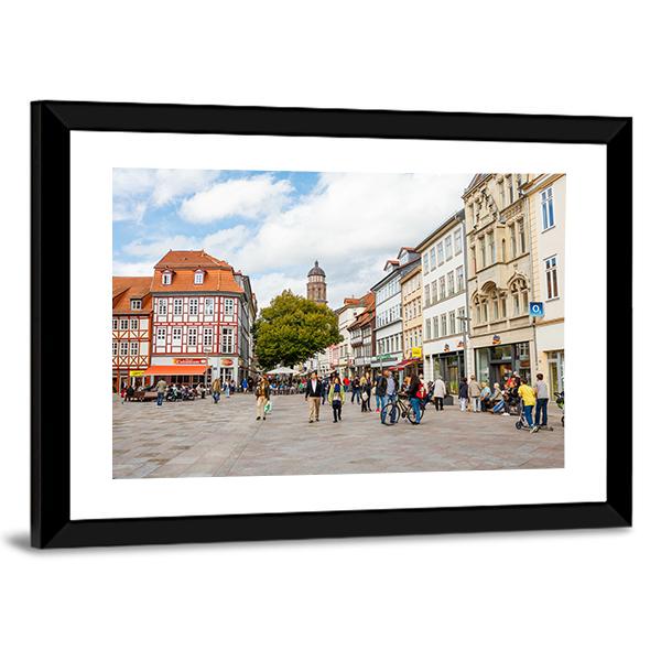Goettingen Old Town Canvas Wall Art-3 Horizontal-Gallery Wrap-25" x 16"-Tiaracle