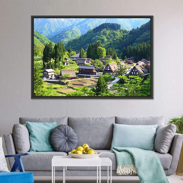 Gokayama Toyama Japan Canvas Wall Art-5 Horizontal-Gallery Wrap-22" x 12"-Tiaracle
