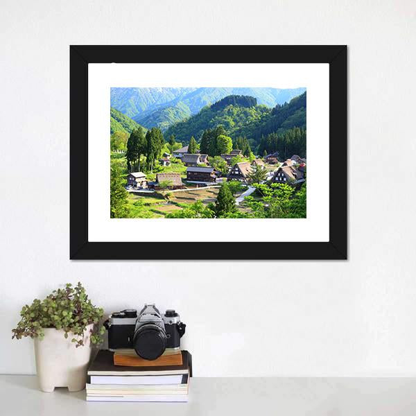 Gokayama Toyama Japan Canvas Wall Art-1 Piece-Framed Print-20" x 16"-Tiaracle