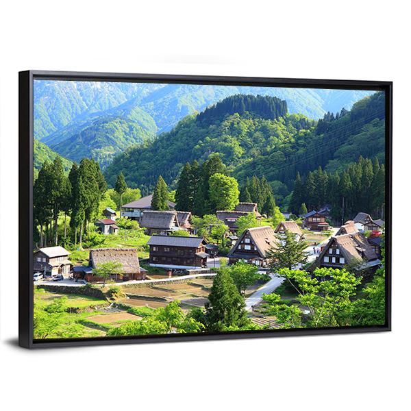 Gokayama Toyama Japan Canvas Wall Art-5 Horizontal-Gallery Wrap-22" x 12"-Tiaracle