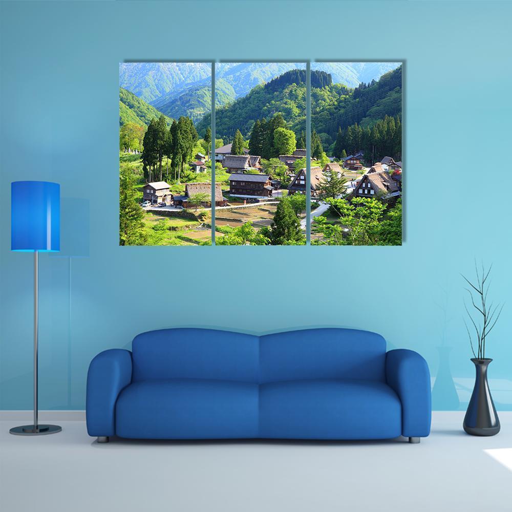 Gokayama Toyama Japan Canvas Wall Art-3 Horizontal-Gallery Wrap-37" x 24"-Tiaracle