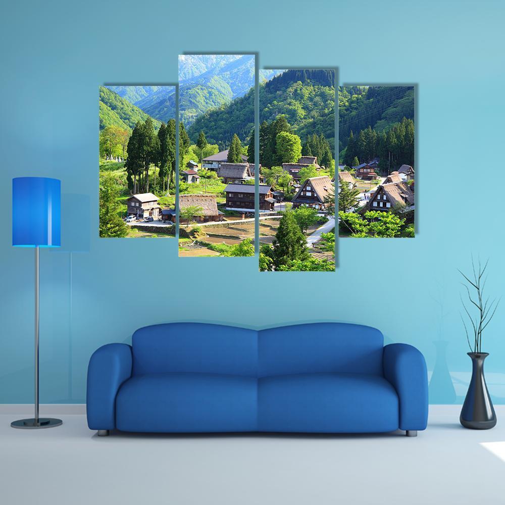 Gokayama Toyama Japan Canvas Wall Art-4 Pop-Gallery Wrap-50" x 32"-Tiaracle