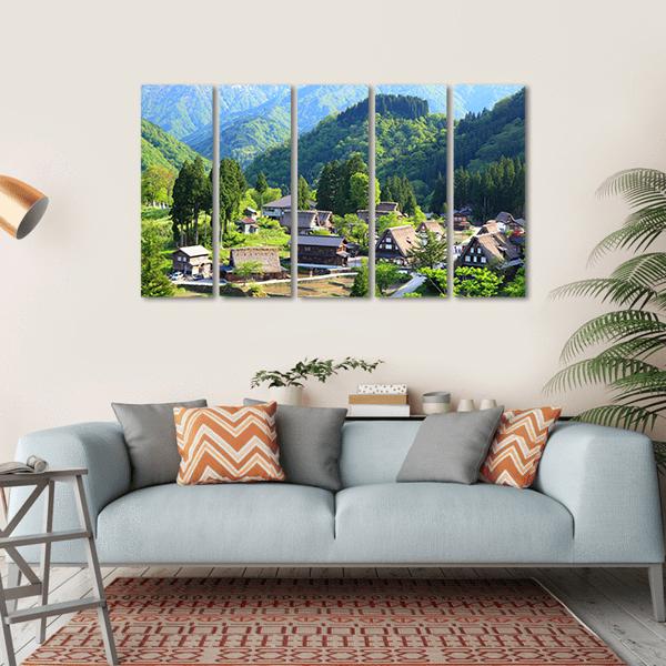 Gokayama Toyama Japan Canvas Wall Art-5 Horizontal-Gallery Wrap-22" x 12"-Tiaracle