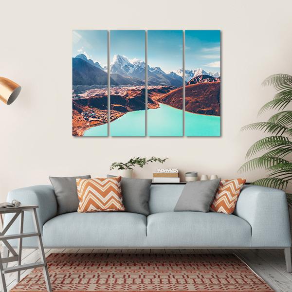 Gokyo Lake Canvas Wall Art-4 Horizontal-Gallery Wrap-34" x 24"-Tiaracle