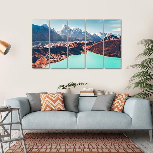 Gokyo Lake Canvas Wall Art-5 Horizontal-Gallery Wrap-22" x 12"-Tiaracle