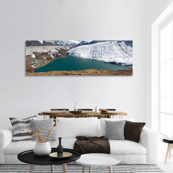 Gokyo Lake Nepal Panoramic Canvas Wall Art-1 Piece-36" x 12"-Tiaracle