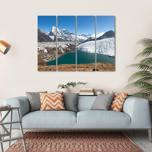 Gokyo Lake Nepal Canvas Wall Art-4 Horizontal-Gallery Wrap-34" x 24"-Tiaracle