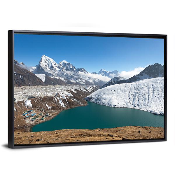 Gokyo Lake Nepal Panoramic Canvas Wall Art-1 Piece-36" x 12"-Tiaracle