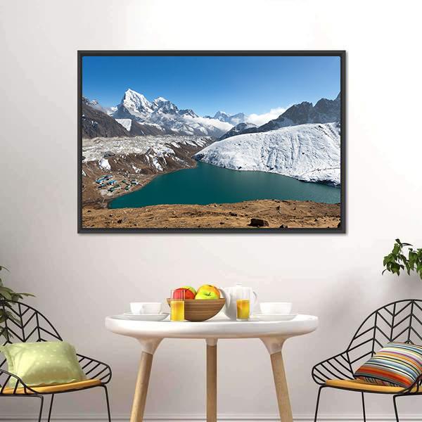 Gokyo Lake Nepal Panoramic Canvas Wall Art-1 Piece-36" x 12"-Tiaracle