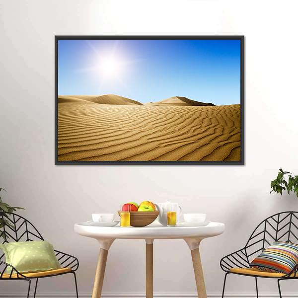 Gold Desert Canvas Wall Art-3 Horizontal-Gallery Wrap-25" x 16"-Tiaracle