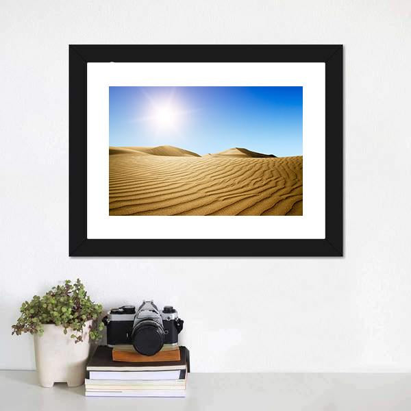 Gold Desert Canvas Wall Art-1 Piece-Framed Print-20" x 16"-Tiaracle