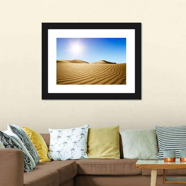 Gold Desert Canvas Wall Art-3 Horizontal-Gallery Wrap-25" x 16"-Tiaracle