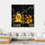 Golden Bitcoin And Chess Board Canvas Wall Art-1 Piece-Gallery Wrap-36" x 24"-Tiaracle
